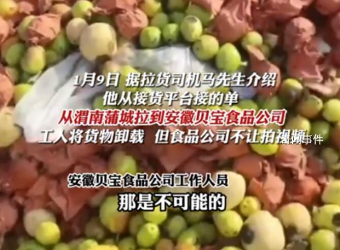 拉货司机曝光食品厂用烂梨做罐头 厂家回应称不会用坏果做罐头