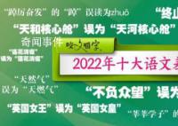 《咬文嚼字》公布年度十大语文差错