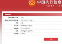 刘鑫已成被执行人 执行标的近72万