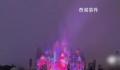 上海迪士尼限定烟花秀被大雾笼罩 变成灰蒙蒙的