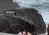 父子卷入海浪游客脱衣拧绳救援 男孩母亲当即跪谢众人