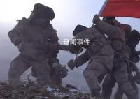 边防战士10级狂风中用身体护住国旗 致敬边防军人