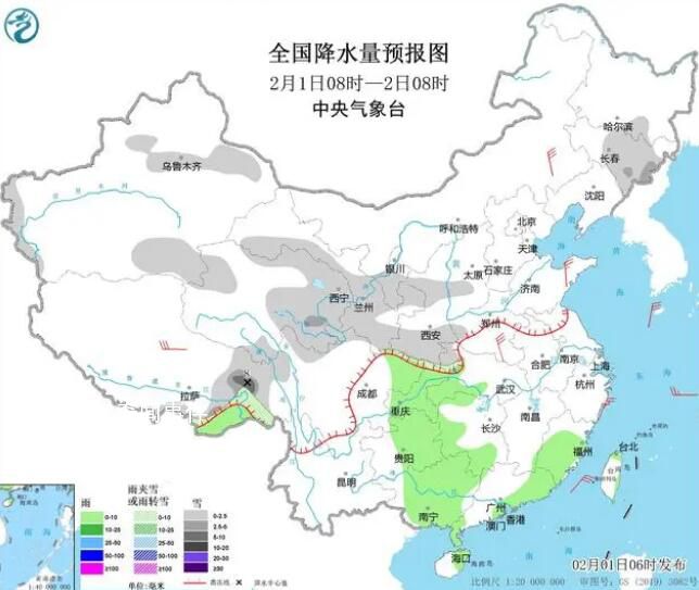 冷空气将影响我国大部地区 南方有持续性阴雨天气