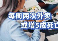 每周两次外卖或增5成死亡率 癌症死亡率会上涨67%