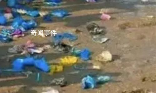 女生赶海涨潮后发现遍地鞋套 回应：正在清理了
