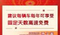 建议车辆每年享固定天数高速免费 避免扎堆出行