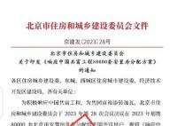 北京辟谣分配8万套安置房 系虚假文件