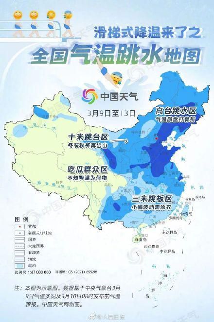 多地将遭遇滑梯式降温 局部降温超过20℃