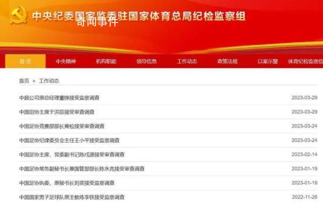 中国足协前任现任高层已有8人被查 中超联赛有限责任公司原总经理董铮被查