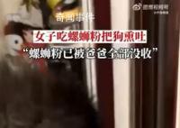 女子吃螺蛳粉把狗熏吐被没收 爸爸得知后没收了全部的螺蛳粉