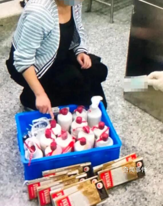 女子腿绑14瓶茅台酒入境被查 案件已按规定作进一步处理