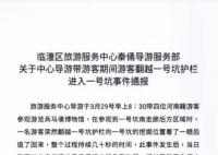 游客翻护栏进入兵马俑俑坑被拘留 目前警方已对游客进行了处理