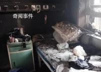 媒体探访长峰医院火灾现场 许多家具已无法辨认床铺完全烧毁
