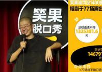 笑果被罚没1400多万元是什么概念 约相当于笑果文化77场线下脱口秀演出的门票总收入