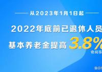 今年退休人员基本养老金上调3.8% 养老金上调2023最新方案公布