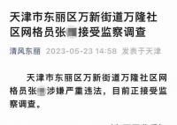 天津一社区网格员被查 这究竟是怎么回事