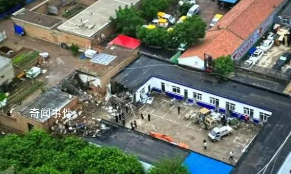派出所爆炸现场曝光:部分建筑坍塌