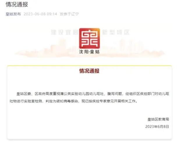 沈阳通报幼儿园17名幼儿腹泻呕吐 什么是诺如病毒