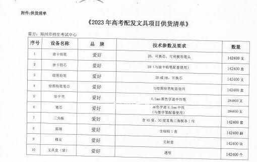 高考问题笔涉事企业屡中标 事发后向各个考点配送了数千支新笔