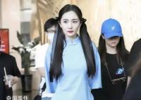 杨幂复古风搭双马尾 俏皮可爱又有气质