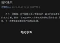 官方通报村副书记出轨村书记 下一步将根据核查结果作出相应处理