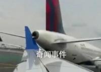 美联航波音撞空客引乘客尖叫 最终取消了该趟航班