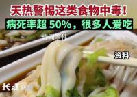 米酵菌酸中毒病死率超50% 潜伏期一般为30分钟至12小时