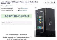 初代未拆封iPhone拍出113万 刷新了世界纪录