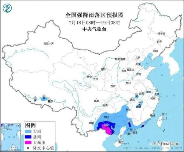 暴雨黄色预警:6省区有大到暴雨