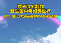 网友用AI还原吃菌子中毒后的世界 网友：但凡少吃两朵菌都做不出这个效果