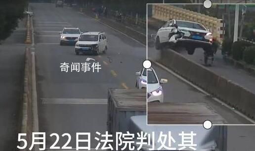 轿车从天而降电动车主被撞身亡 轿车车主被判处一年的有期徒刑