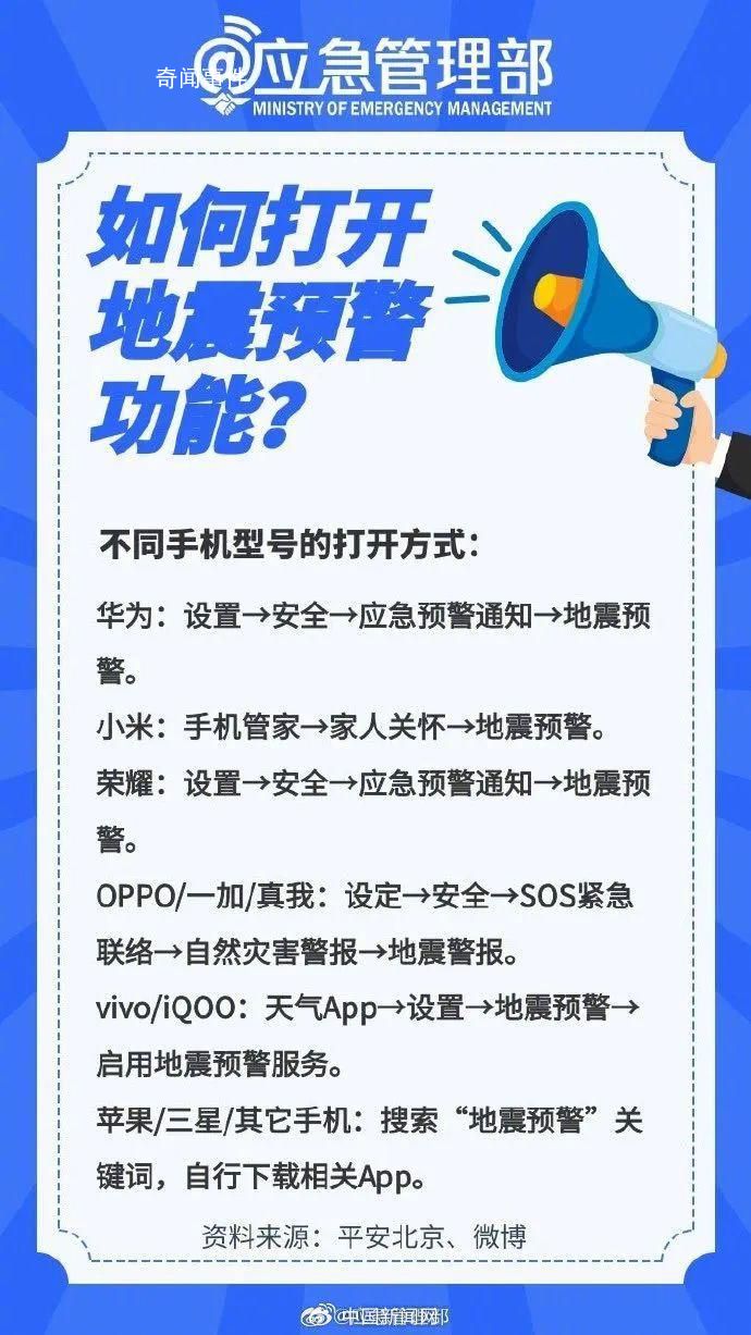“我的手机睡得比我还死” 手机上怎么设置地震预警
