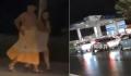 地震后居民避险 有人只裹了床单被子