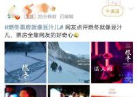 燃冬票房就像豆汁儿 那仅有的票房还是全靠网友的好奇心