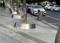 网友称杭州不锈钢树盆连夜被拆除 受到了广泛的批评