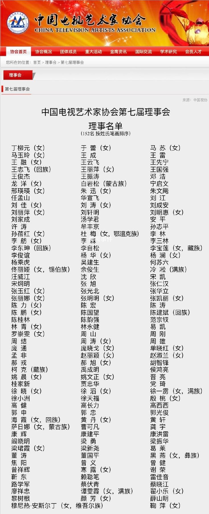 赵丽颖当选中视协第七届理事 完整名单来了