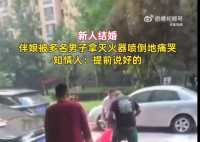 伴娘遭多人提灭火器狂喷倒地痛哭 网友：低俗恶臭