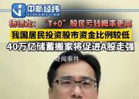 杨德龙:T+0会让散户亏钱概率更高