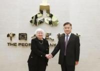央行行长潘功胜会见美国财长耶伦