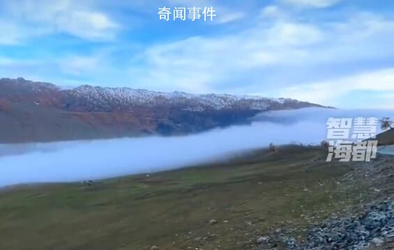 男子在新疆拍到西伯利亚冷空气入侵