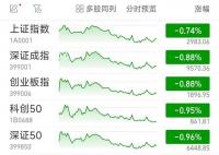 沪指跌0.74%失守3000点 创业板指累跌4.99%