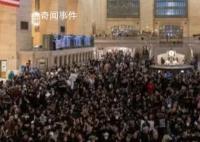 纽约爆发大规模反战游行 呼吁巴以冲突双方立即停火