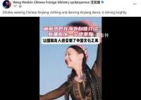 汪文斌分享迪丽热巴跳新疆舞视频 引发网友关注