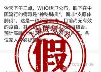 世界卫生组织称有“神秘肺炎”?