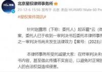 赵露思律师回应败诉 案件引网络热议