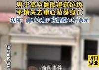 男子高空抛物 失去重心不慎坠亡