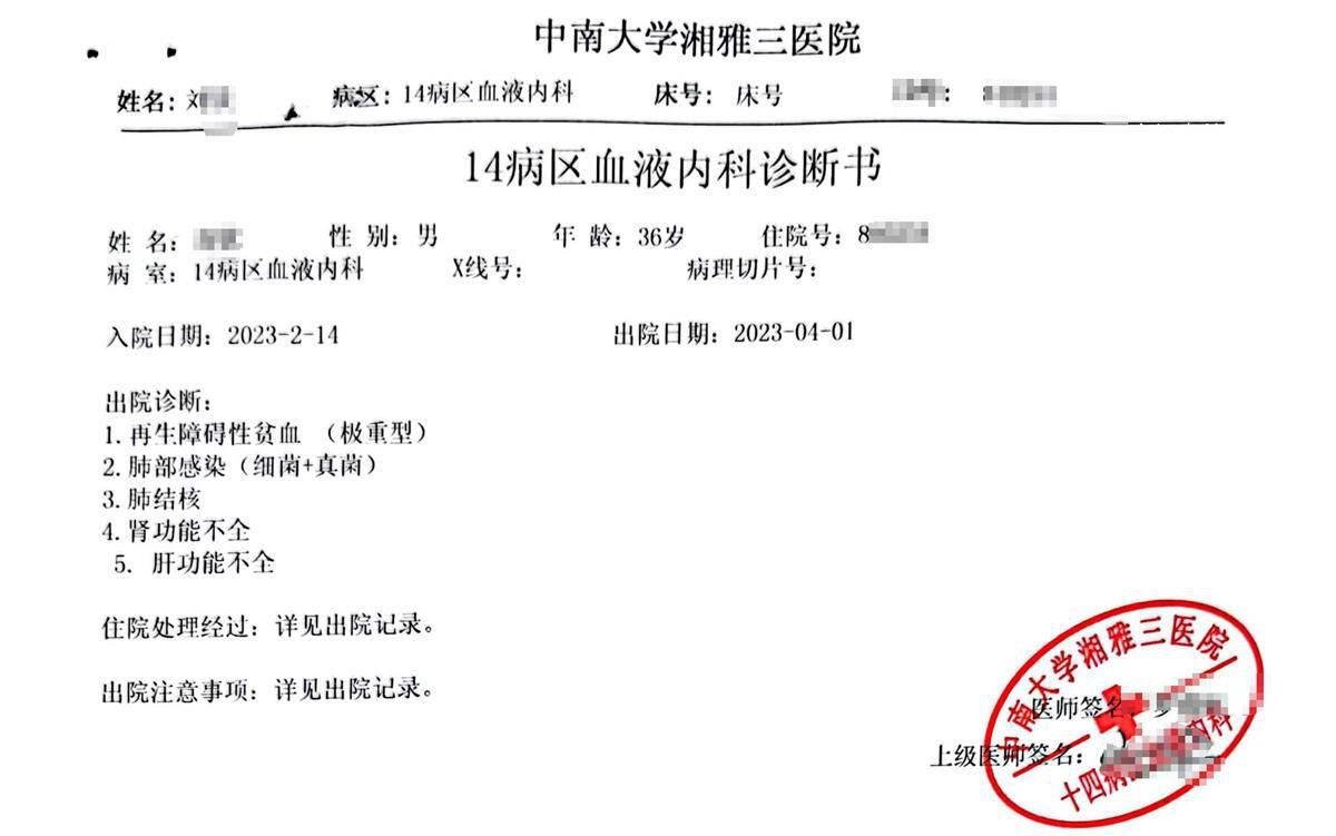 员工患病离世留长文控诉工作环境 是一种危险性很高的血液系统疾病