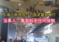 上海一商场内一对母女莫名被打 警方称该女子目前已被送往精神病院