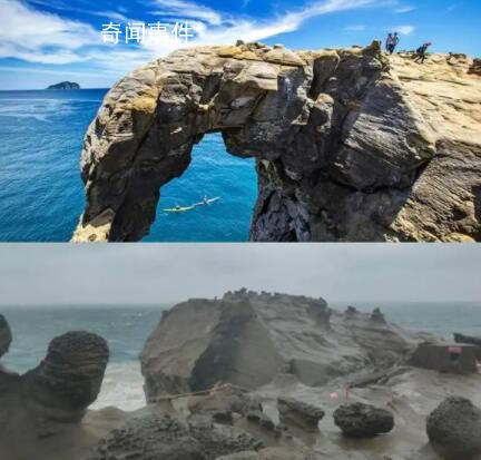 台湾知名景点象鼻岩“象鼻”坠海