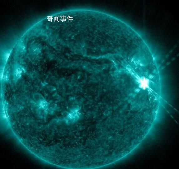 今天凌晨太阳爆发了一个强耀斑
